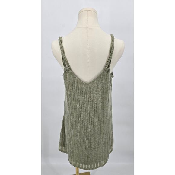 Very J Olive Ribbed Twist Strap Dress - Picture 3 of 5